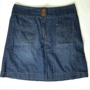 Boden Denim Blue Jean Skirt
